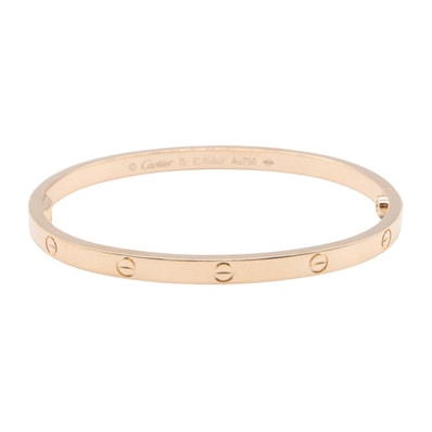 カルティエ CARTIER ラブブレス SM ブレスレット アクセサリー K18PG(ピンクゴールド) レディース ゴールド系 B6079015 【中古】