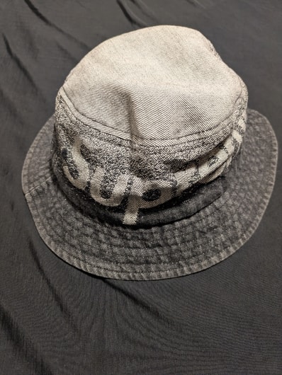 Supreme Fade Jacquard Denim Crusher "Black"