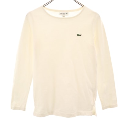 LACOSTE ラコステ 日本製 長袖 カットソー XXS アイボリー