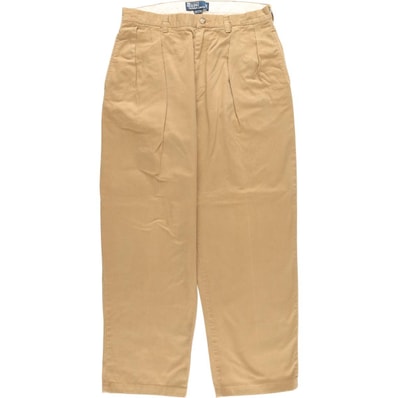古着 ラルフローレン Ralph Lauren POLO by Ralph Lauren ANDREW PANT ツータック チノパンツ メンズw33相当/eaa477350