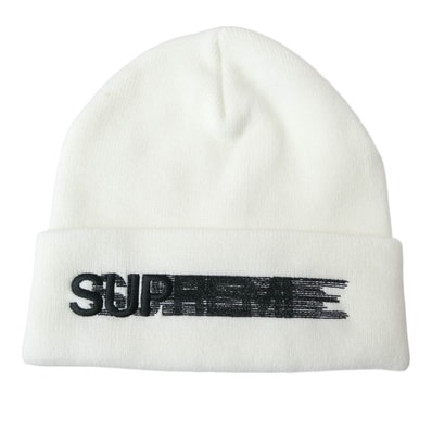 Supreme Motion Logo Beanie "White" (23SS)