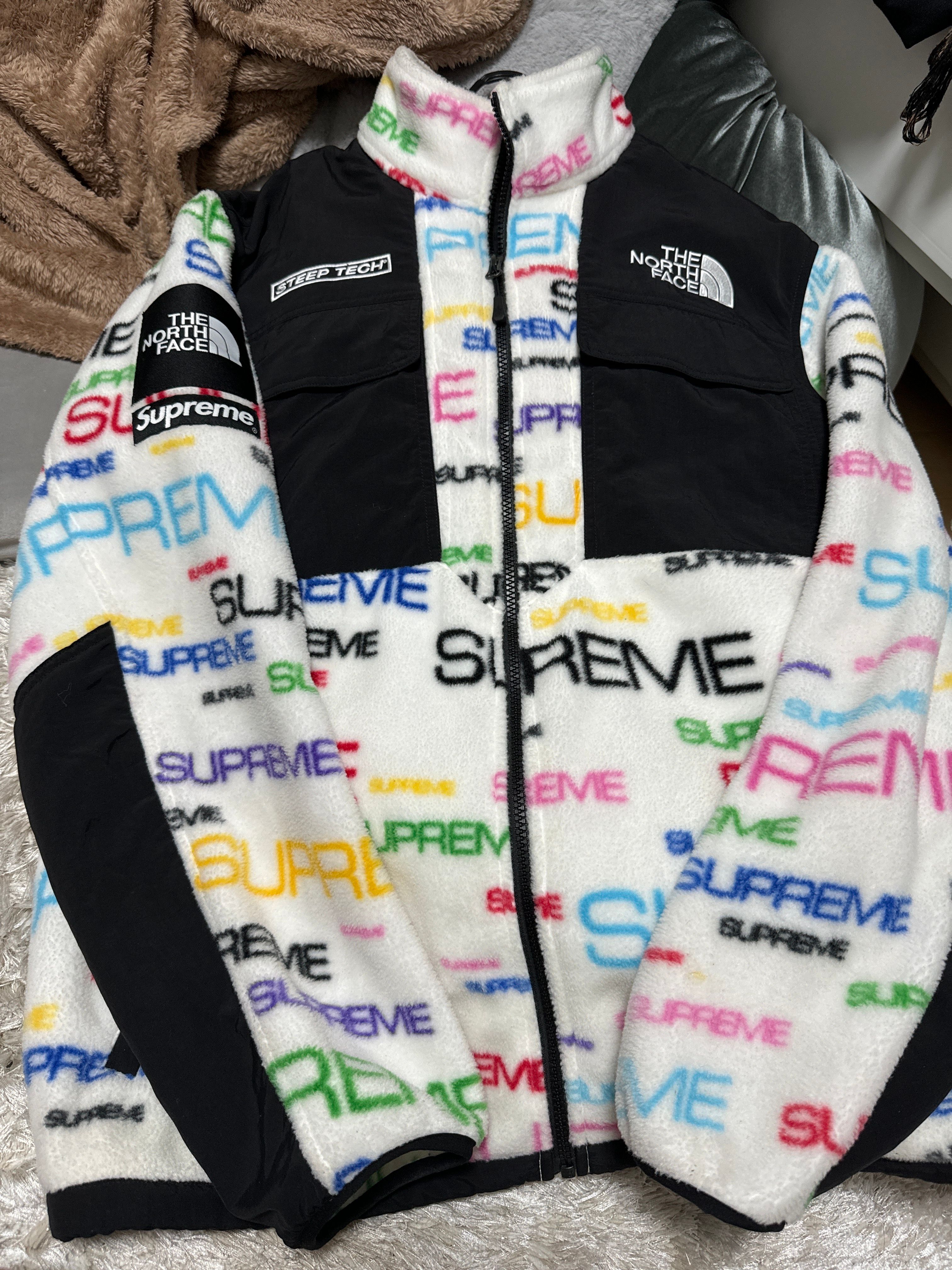 Supreme x The North Face Steep Tech Fleece Jacket "White"