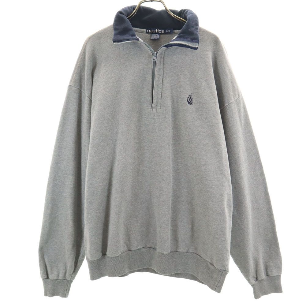 NAUTICA 90s 長袖 ハーフジップ スウェット トレーナー