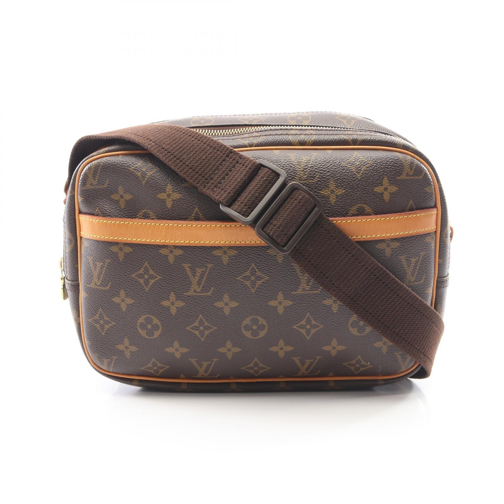 ルイ・ヴィトン LOUIS VUITTON リポーターPM ショルダーバッグ バッグ PVCコーティングキャンバス レザー モノグラム レディース ブラウン系 M45254 【中古】