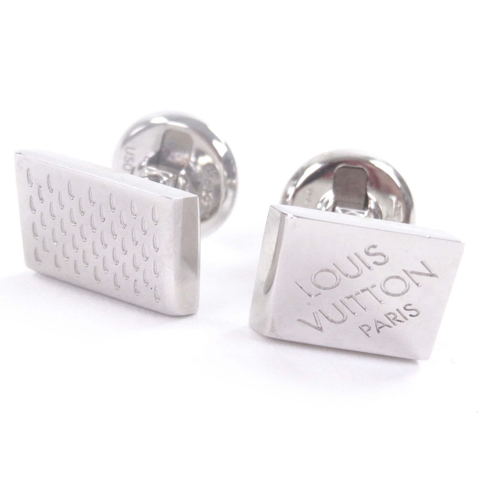 極美品 ルイヴィトン カフスボタン カフリンクス シルバー メンズ M61975