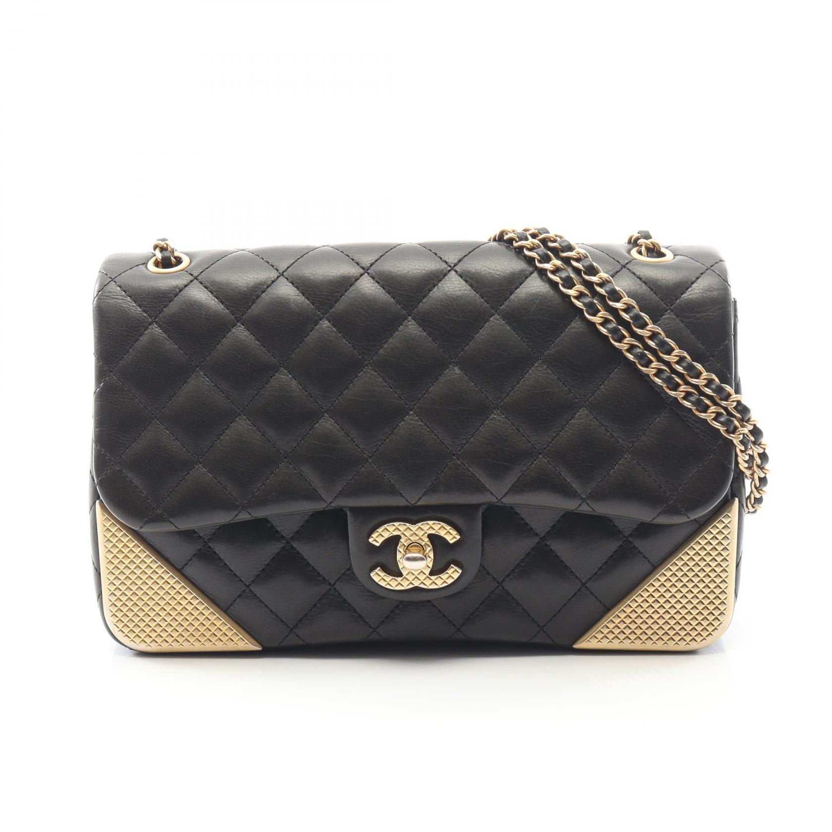シャネル CHANEL マトラッセ ショルダーバッグ バッグ ラムスキン(羊革) レディース ブラック系 A944495 【中古】