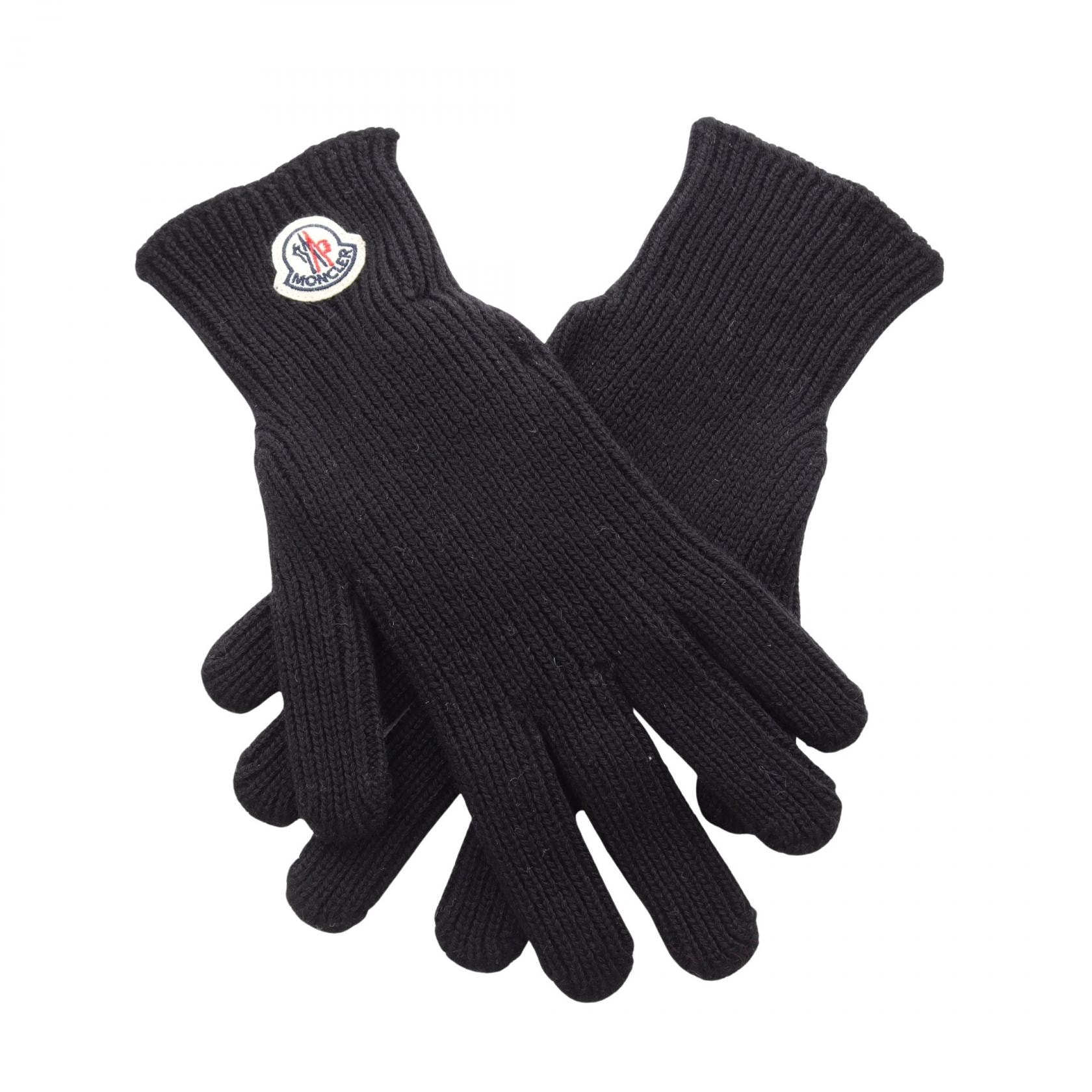 モンクレール MONCLER GUANTI 手袋 衣料品 ウール メンズ ブラック系 【中古】