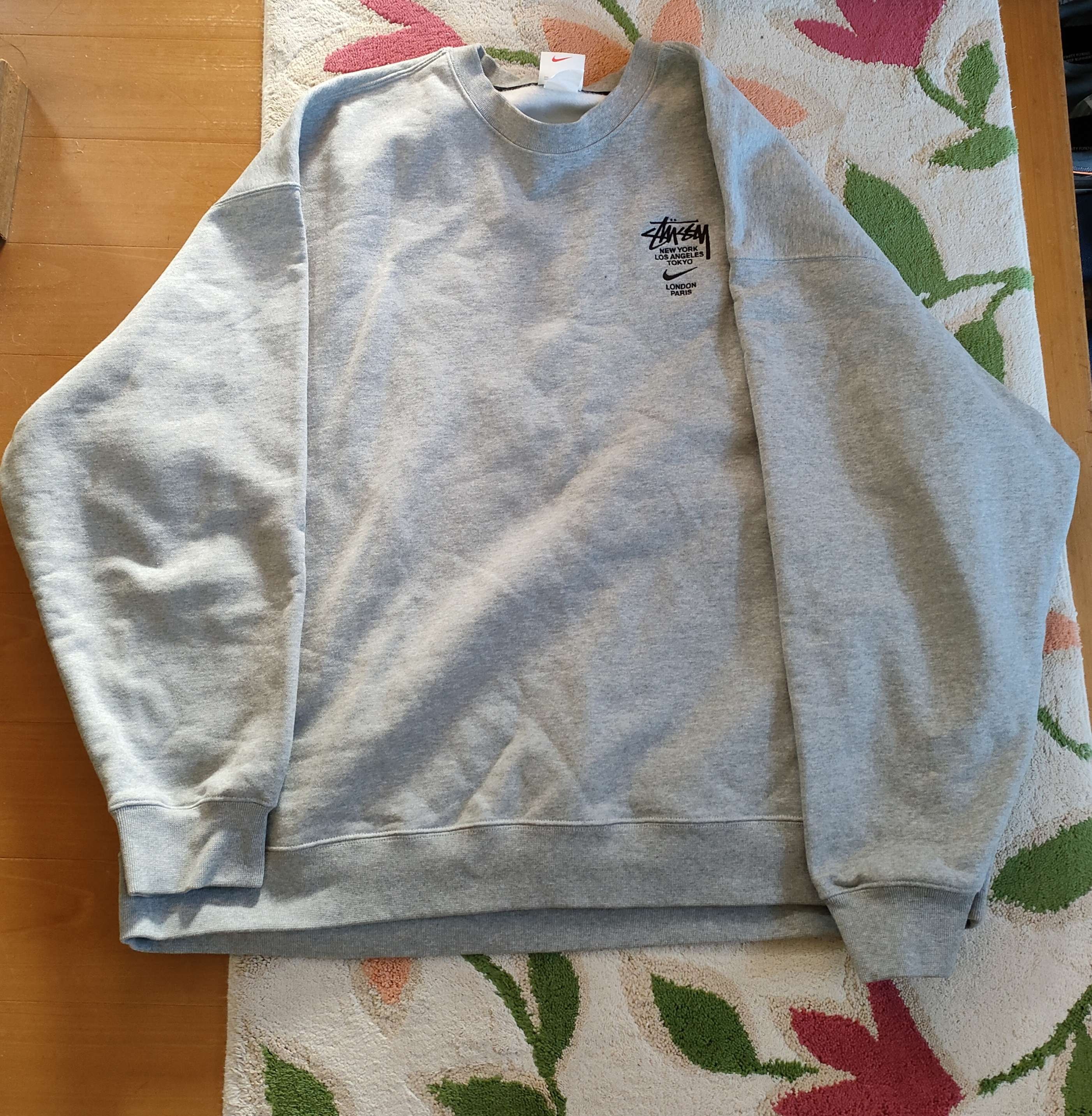 Nike x Stussy International Crewneck Sweatshirt (US Size) "Grey" DC4198-050