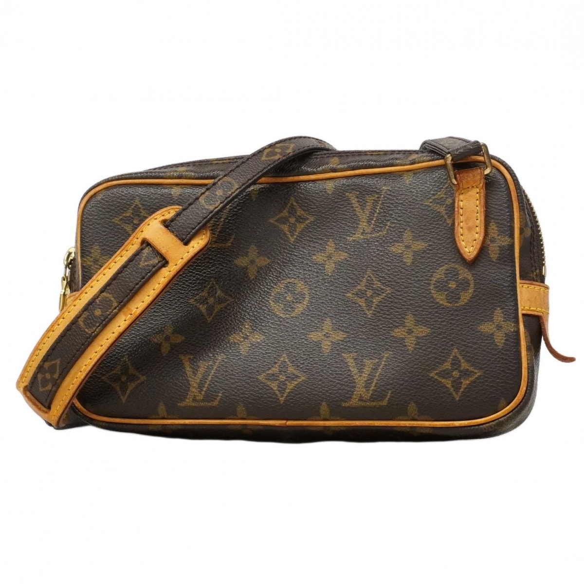 【6db2173】ルイヴィトン ショルダーバッグ モノグラム ポシェットマルリーバンドリエール M51828 ブラウン【中古】レディース