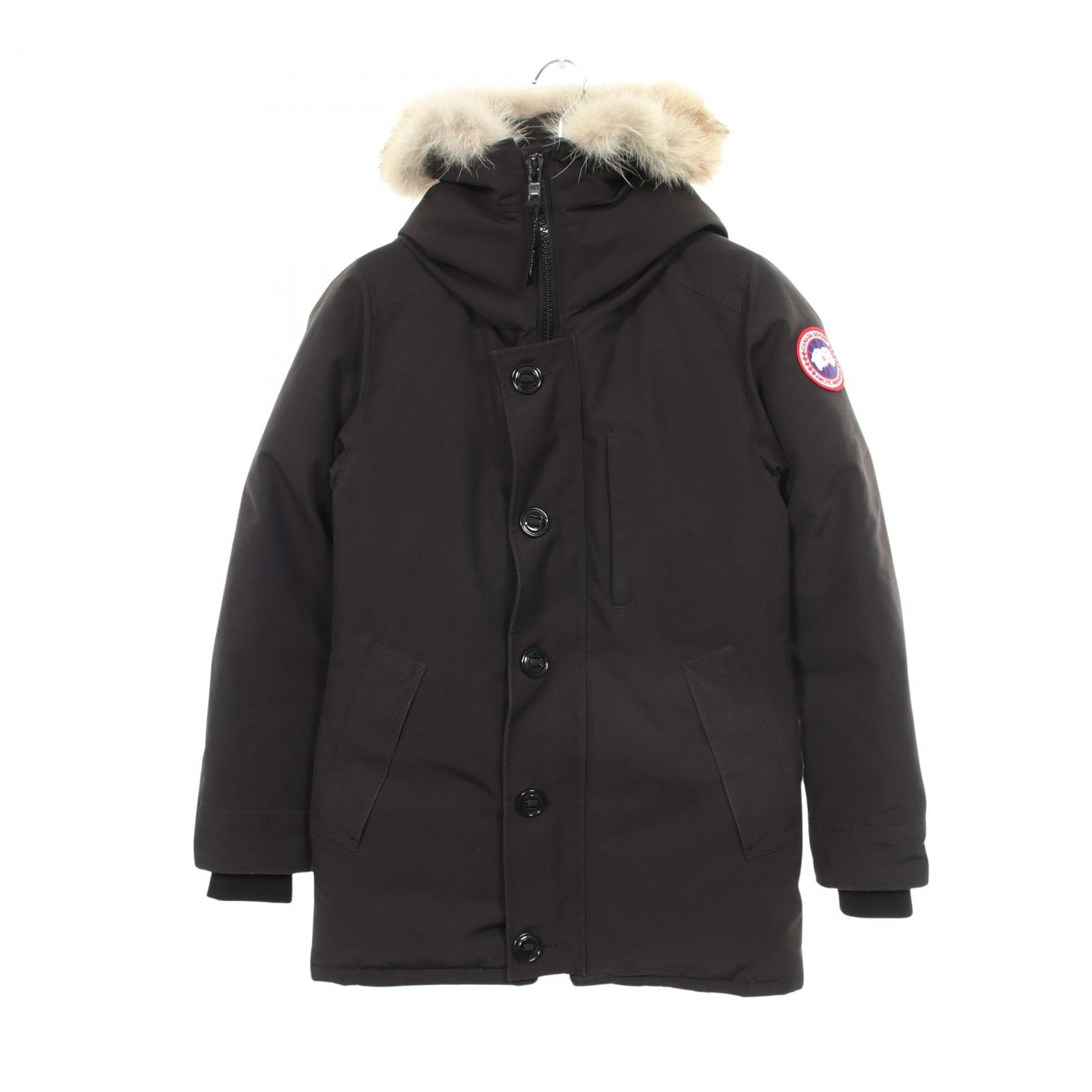 カナダグース CANADA GOOSE JASPER ジャスパー フード付き ダウンジャケット 衣料品 アウター コットン ポリエステル メンズ ブラック系 3438JM 【中古】