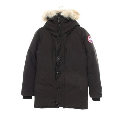 カナダグース CANADA GOOSE JASPER ジャスパー フード付き ダウンジャケット 衣料品 アウター コットン ポリエステル メンズ ブラック系 3438JM 【中古】