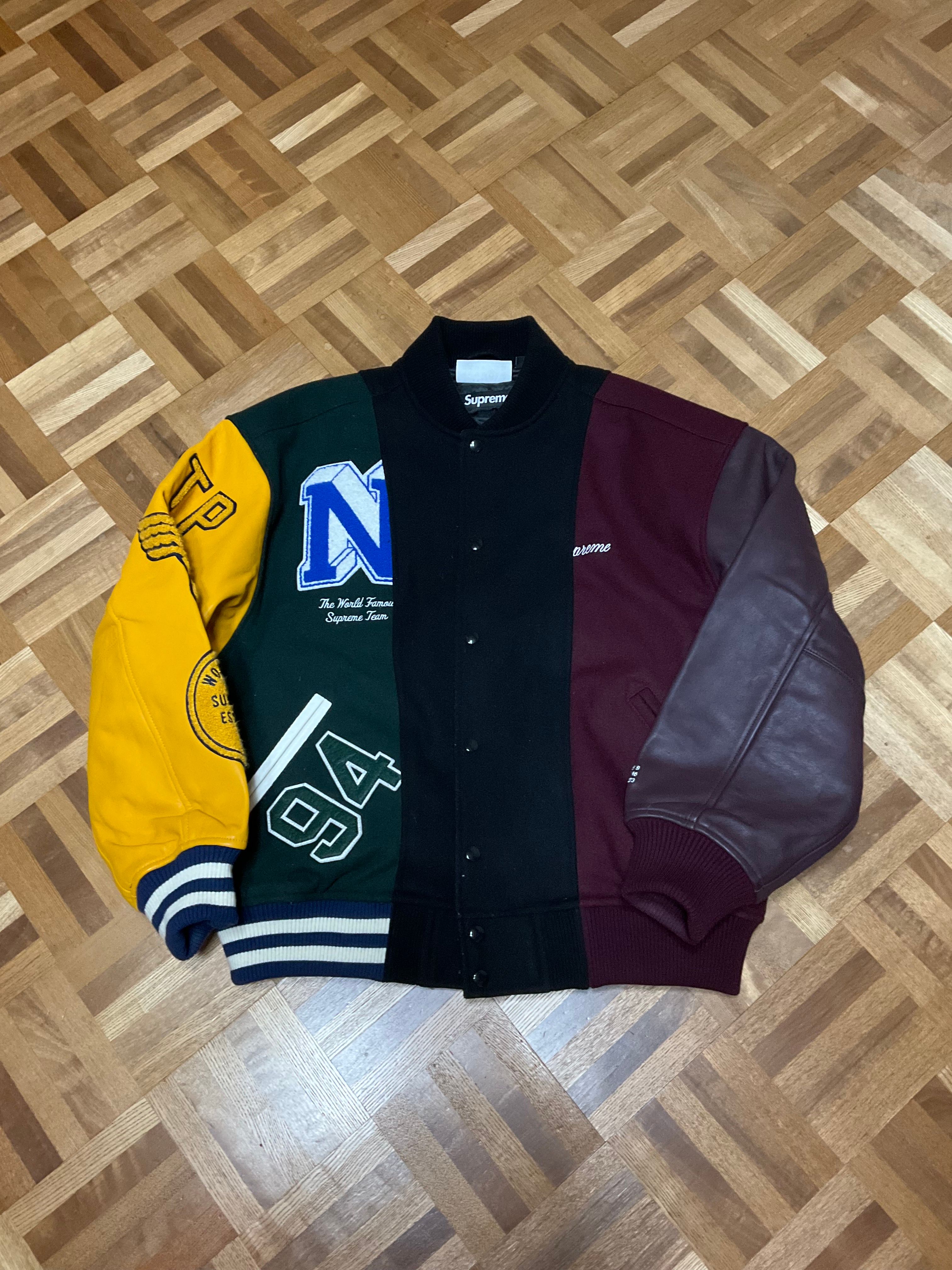 Supreme x MM6 Maison Margiela Split Varsity Jacket "Multicolor"