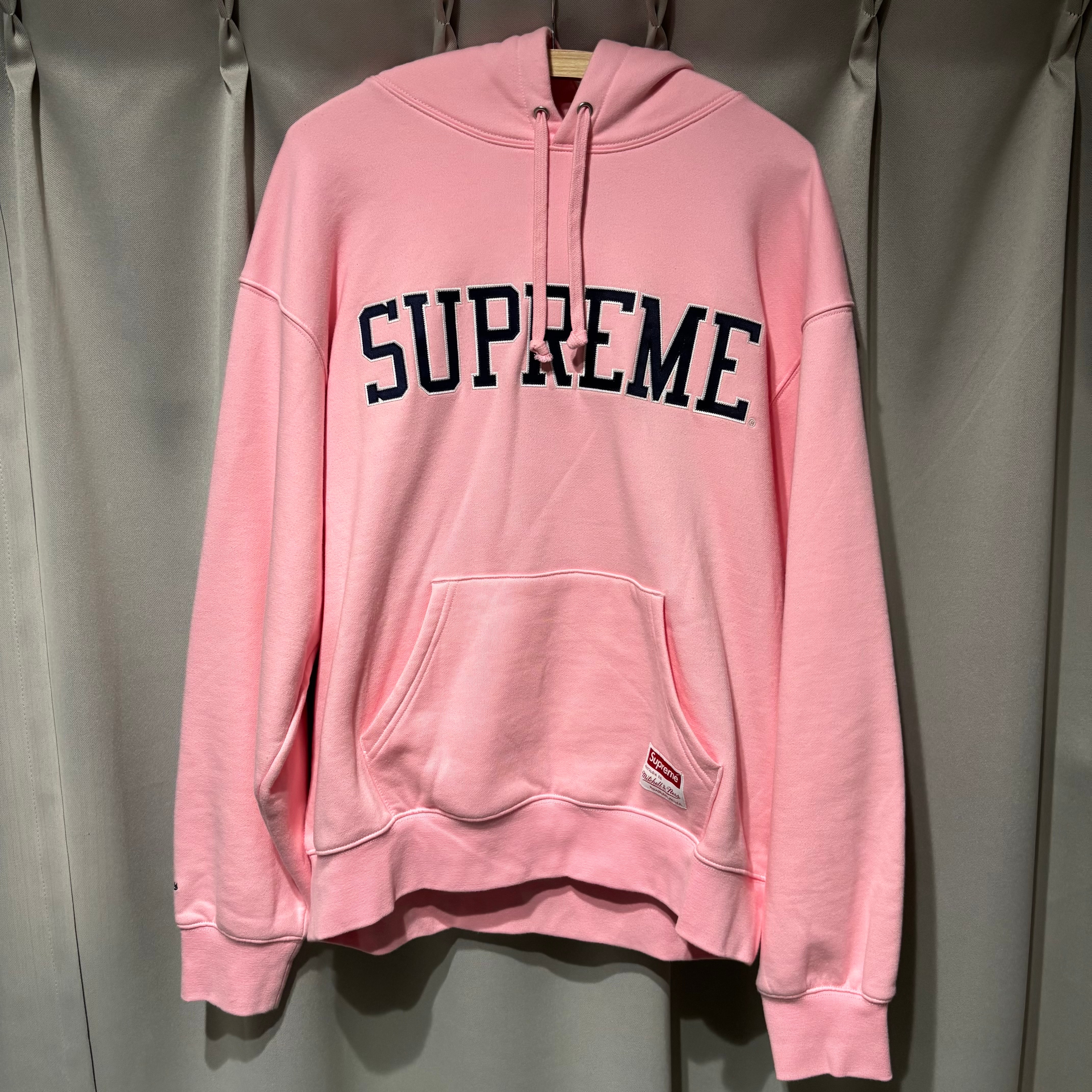 Supreme x Mitchell & Ness NCAA Hooded Sweatshirt "Pink"