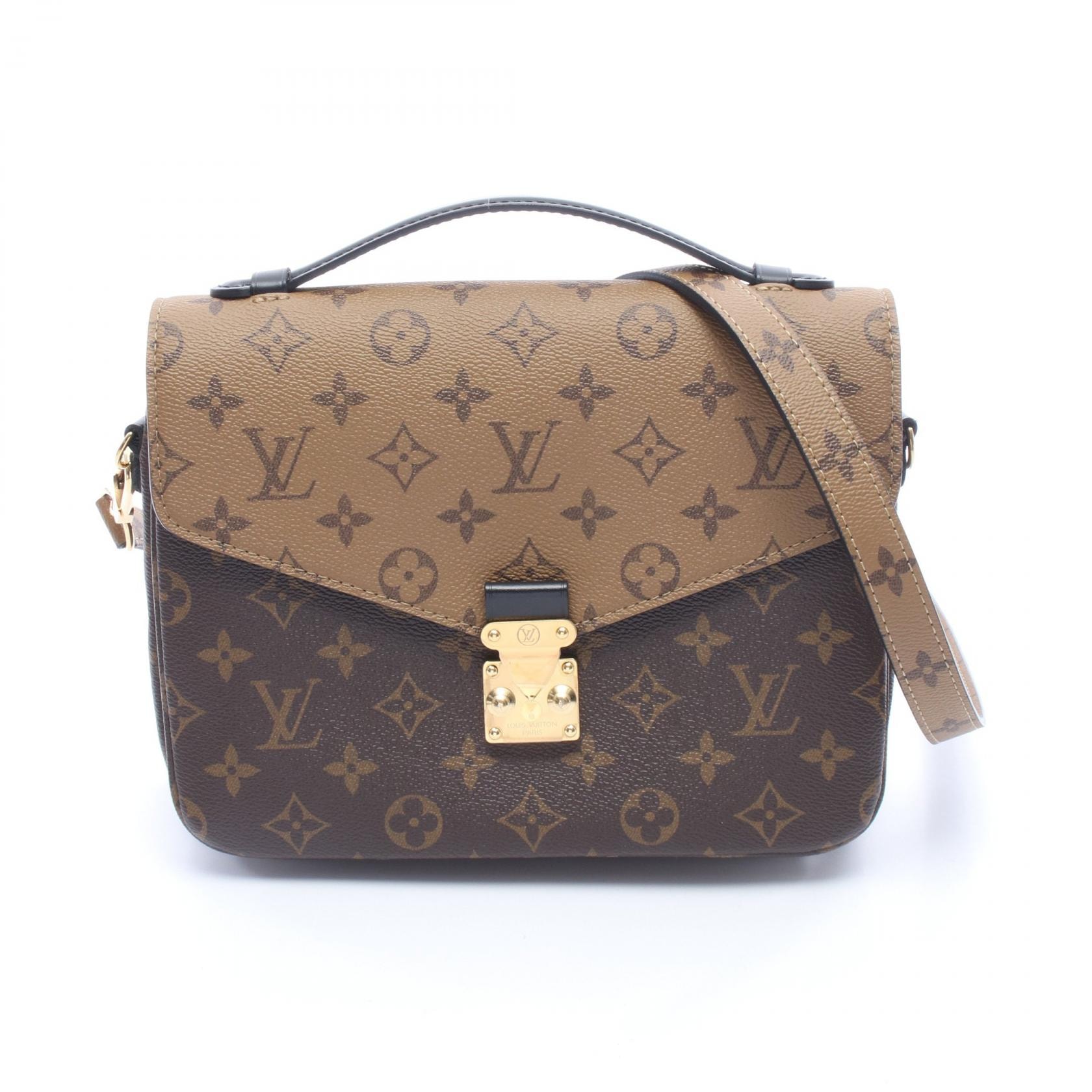ルイ・ヴィトン LOUIS VUITTON ポシェット メティス MM 2WAY ハンドバッグ バッグ PVCコーティングキャンバス レザー モノグラム・リバース レディース ブラウン系 / ブラック系 M44876 【中古】