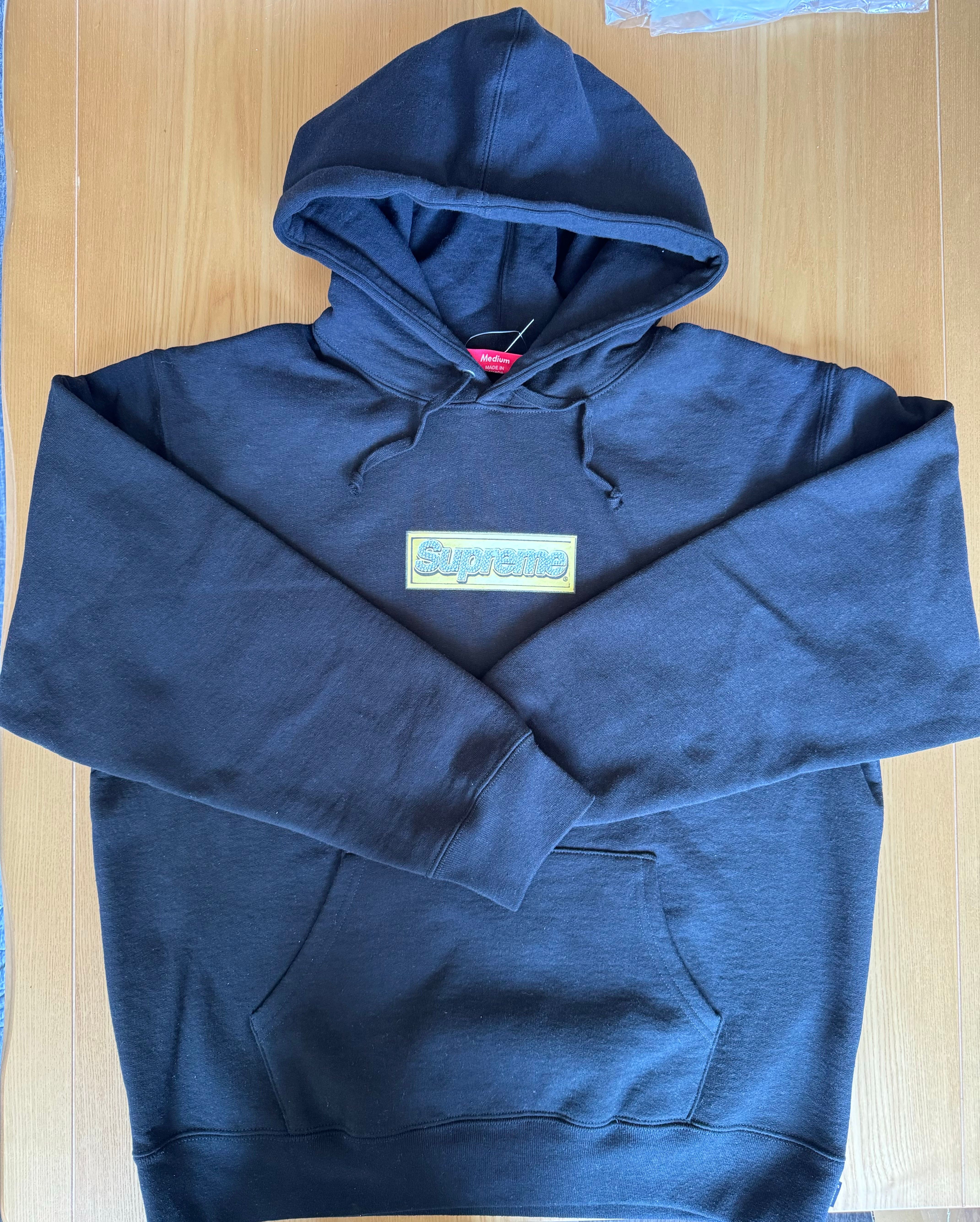 Supreme Bling Box Logo Hooded Sweatshirt "Black"