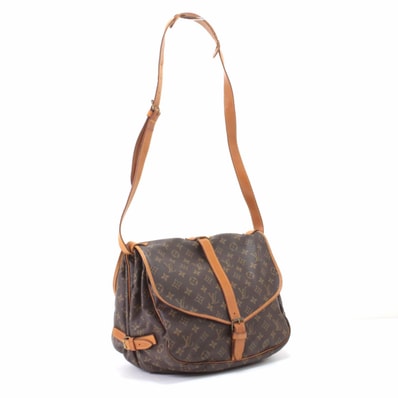 $$ LOUIS VUITTON ルイヴィトン モノグラム ソミュール35 ショルダーバッグ M42254