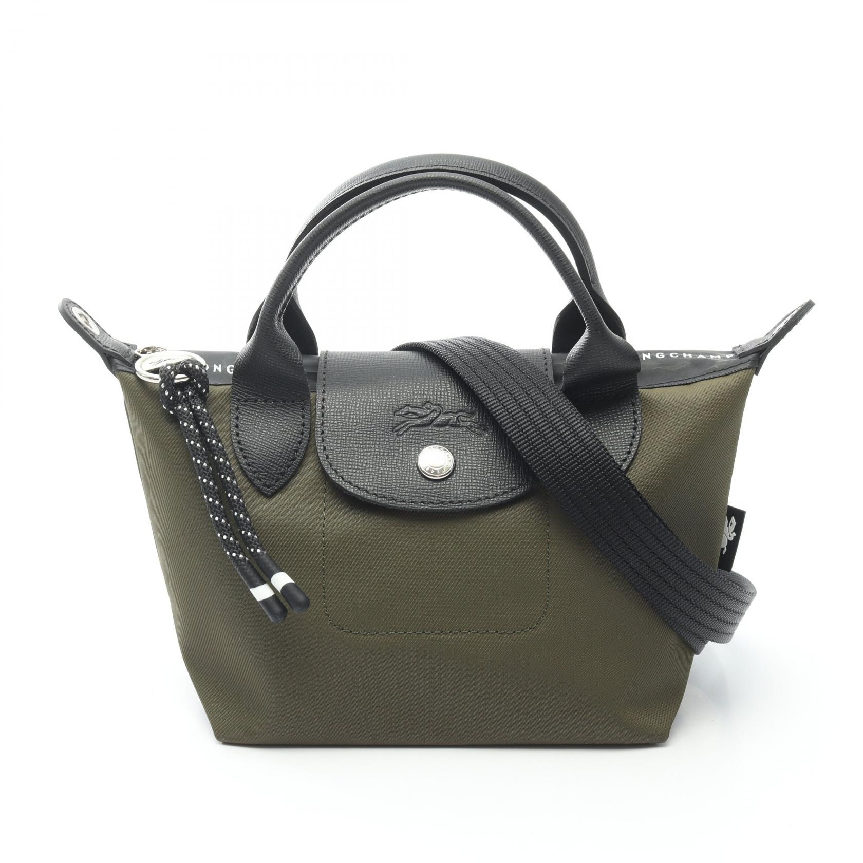 ロンシャン Longchamp ル プリアージュ エナジー XS 2WAY ハンドバッグ バッグ キャンバス レザー レディース カーキ系 / ブラック系 L1500HSR892 【新品】