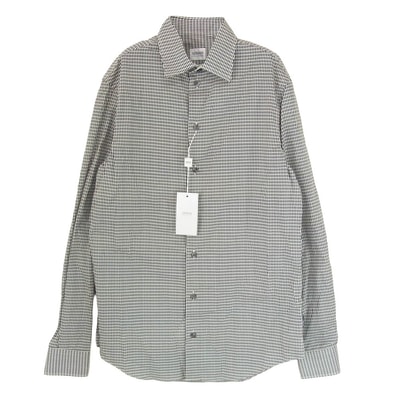 ARMANI COLLEZIONI アルマーニコレッツォーニ 長袖シャツ チェック柄 長袖 シャツ ブラック系 XS【極上美品】【中古】