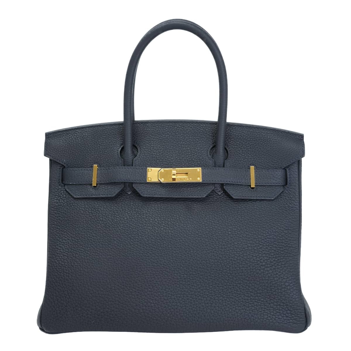 HERMES エルメス ハンドバッグ バーキン30 ブルーインディゴ トゴ ゴールド金具 U刻印 新品同様【中古】