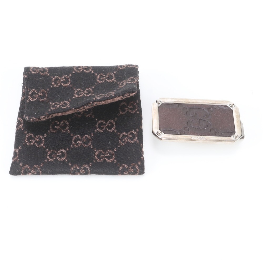 ■極美品 グッチ グッチシママネークリップ レザー