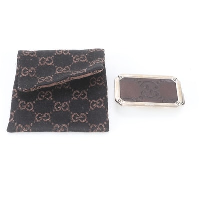 ■極美品 グッチ グッチシママネークリップ レザー