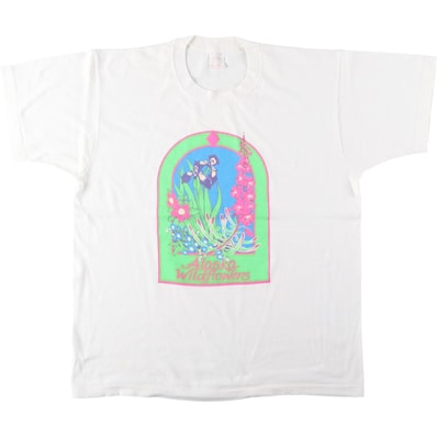 古着 90年代 フルーツオブザルーム FRUIT OF THE LOOM BEST Alaska Wildflowers 花柄 アートTシャツ USA製 メンズXL相当 ヴィンテージ/eaa654500