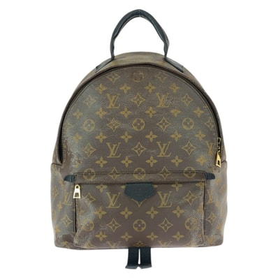 LOUIS VUITTON ルイヴィトン モノグラム パームスプリングス MM ブラウン ブラック ゴールド金具 PVC レザー/ リュック・デイパック バックパック 600536 【中古】