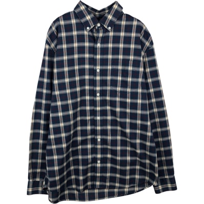 古着 エルエルビーン L.L.Bean Traditional Fit 半袖 ボタンダウン チェックシャツ メンズM相当/eaa646588