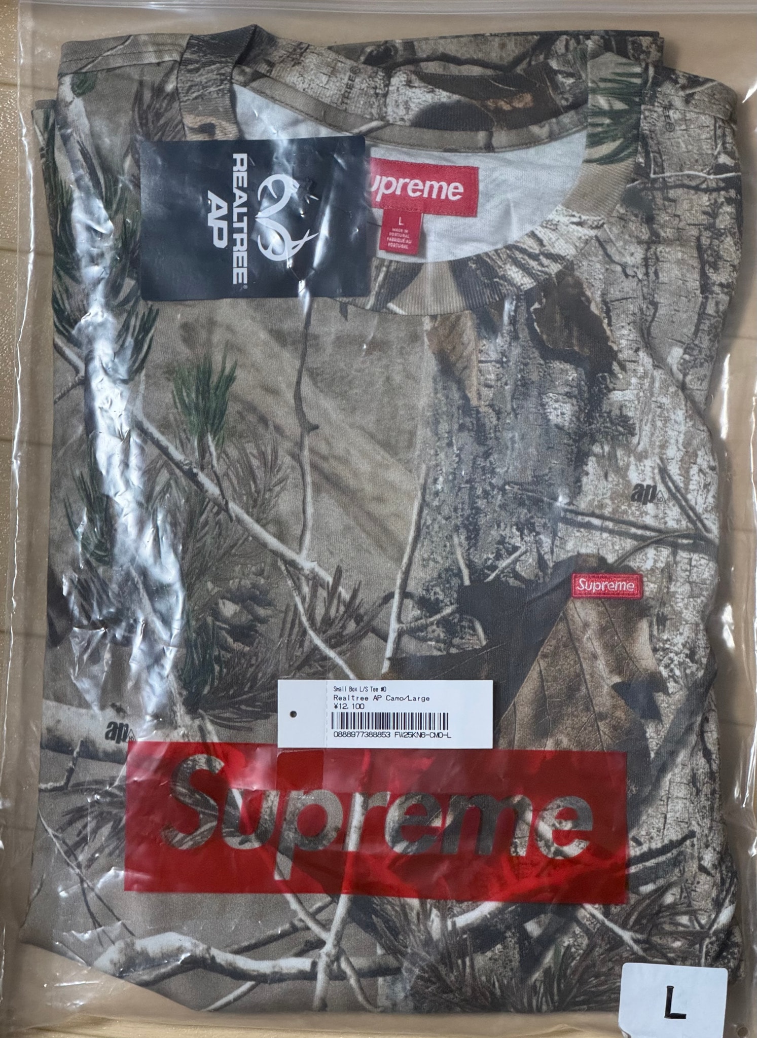 Supreme Small Box L/S Tee (25FW) "Realtree AP Camo"