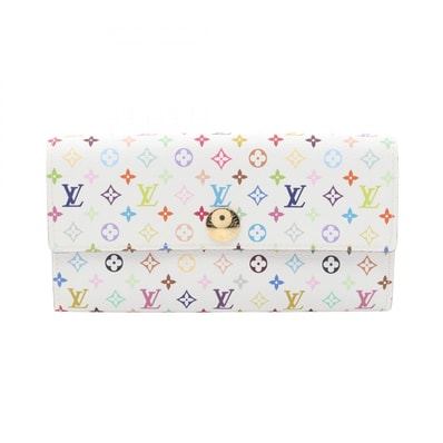 ルイ・ヴィトン LOUIS VUITTON ポルトフォイユ サラ 二つ折り長財布 財布 キャンバス PVC モノグラム・マルチカラー ブロン レディース ホワイト系 M93532 【中古】