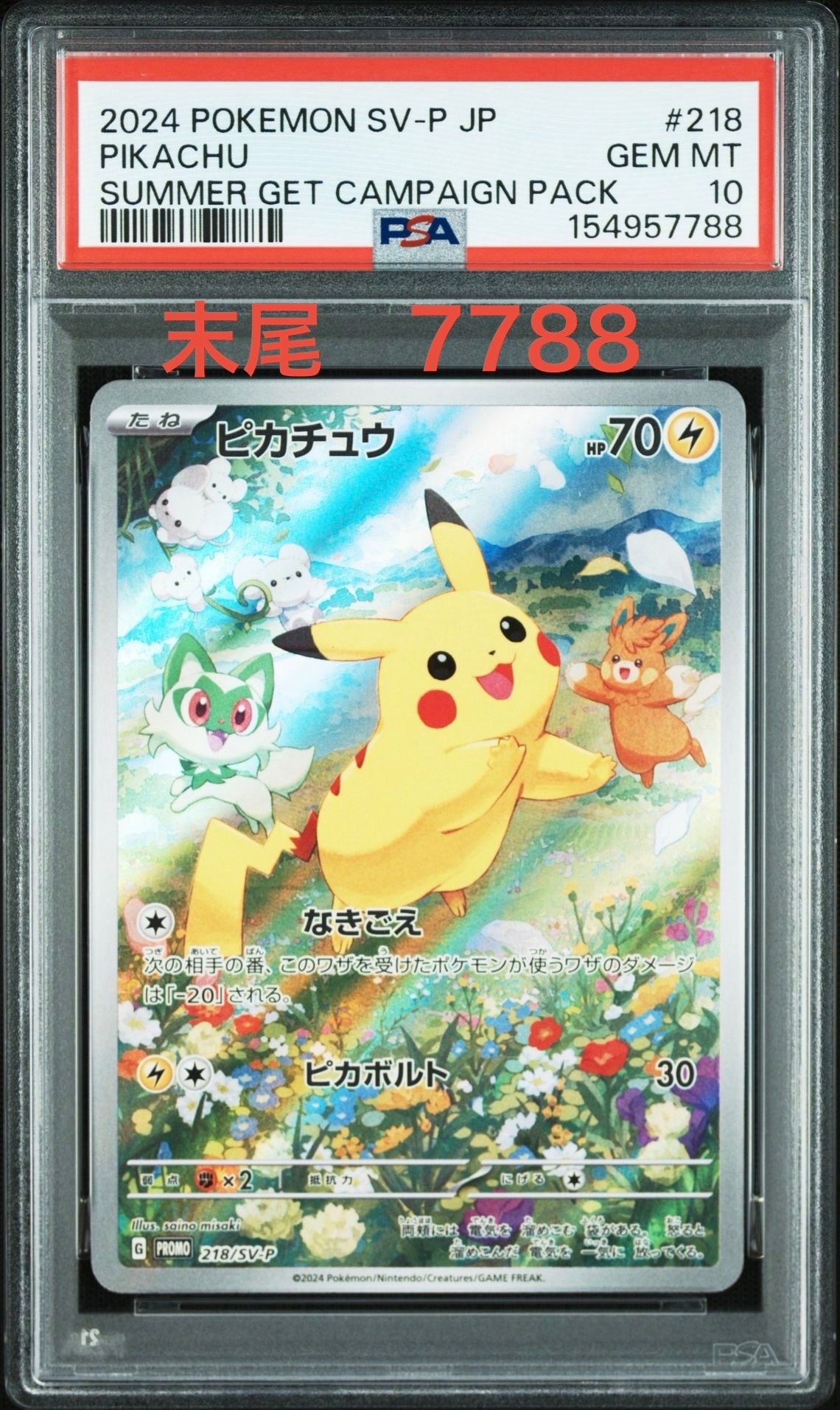 ピカチュウ 218/SV-P ポケカの夏がキタ プロモ Getキャンペーン 2枚 ポケモンカード ポケカの夏がキタ！プロモカードGetキャンペーン