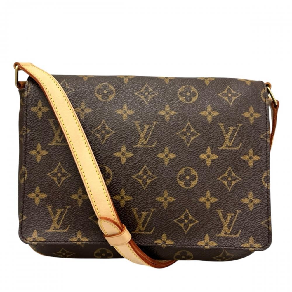 LOUIS VUITTON ルイヴィトン ショルダーバッグ ミュゼット・タンゴ ロング 斜め掛け M51388 モノグラムキャンバス    ブラウン 茶 ゴールド金具 レディース【中古品】