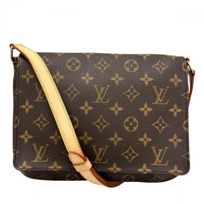 LOUIS VUITTON ルイヴィトン ショルダーバッグ ミュゼット・タンゴ ロング 斜め掛け M51388 モノグラムキャンバス ブラウン 茶 ゴールド金具 レディース【中古品】