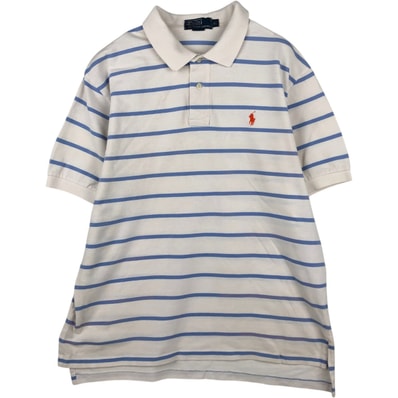 古着 ラルフローレン Ralph Lauren POLO by Ralph Lauren 半袖 ボーダー ポロシャツ メンズXL相当/eaa635157