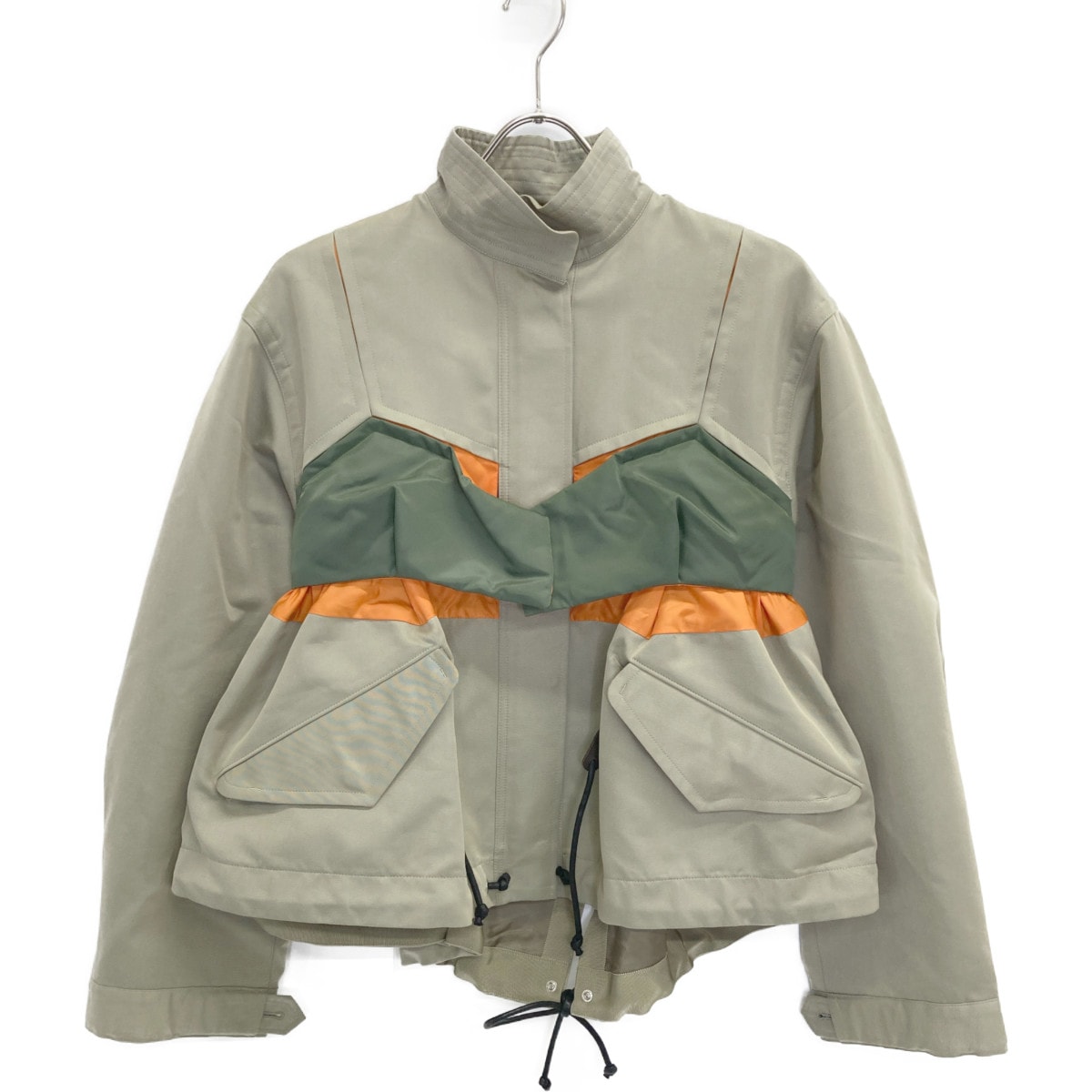 サカイ 22AW 22-06187 カーキ Cotton Gabardine Mix Blouson/コットンギャバジン ミックスブルゾン 1