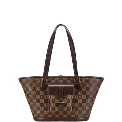 ルイ ヴィトン ダミエ マノスクPM トートバッグ ショルダーバッグ N51121 ブラウン PVC レザー レディース LOUIS VUITTON 【中古】