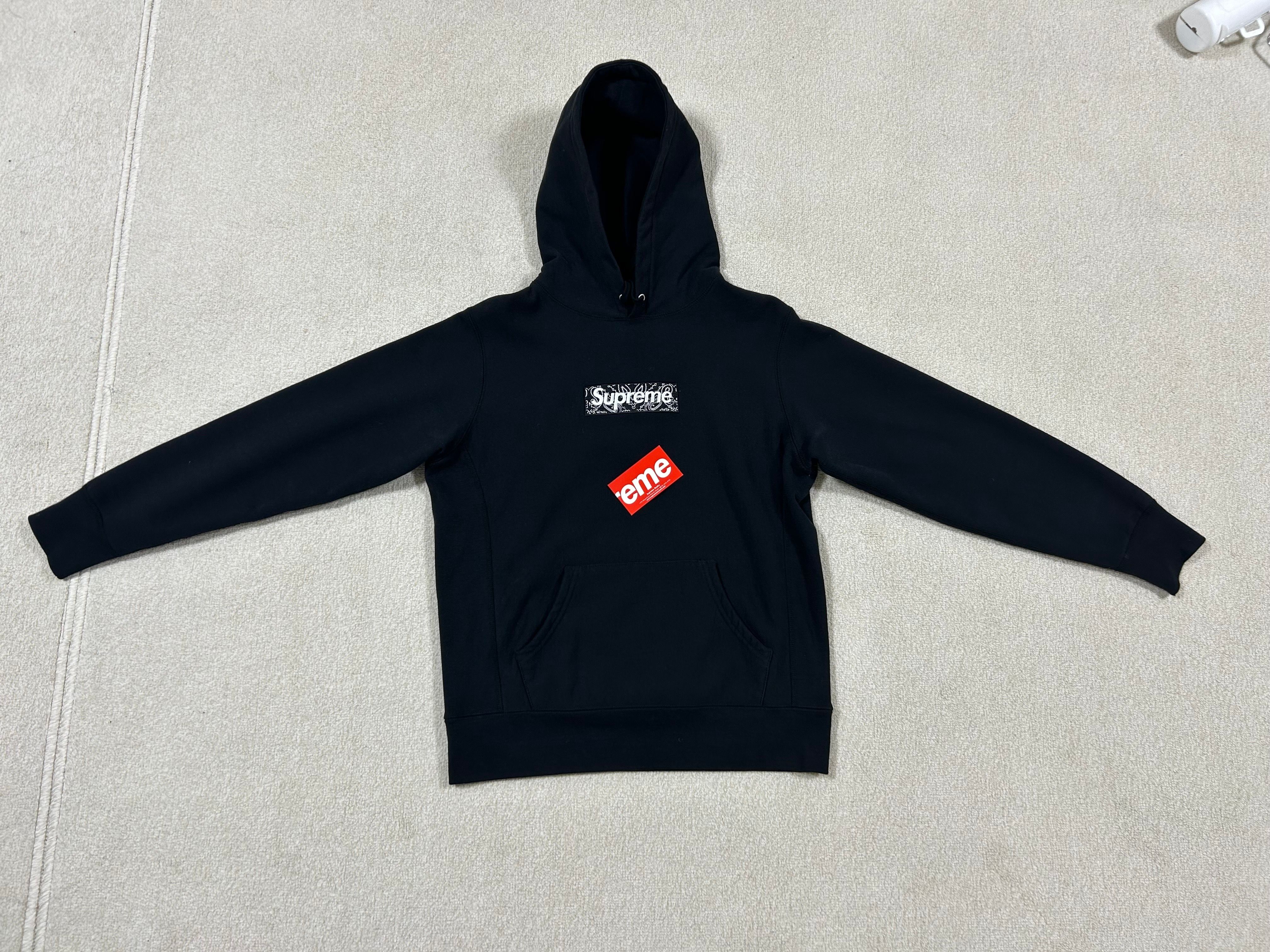 Supreme Bandana Box Logo Hooded Sweatshirt "Black"