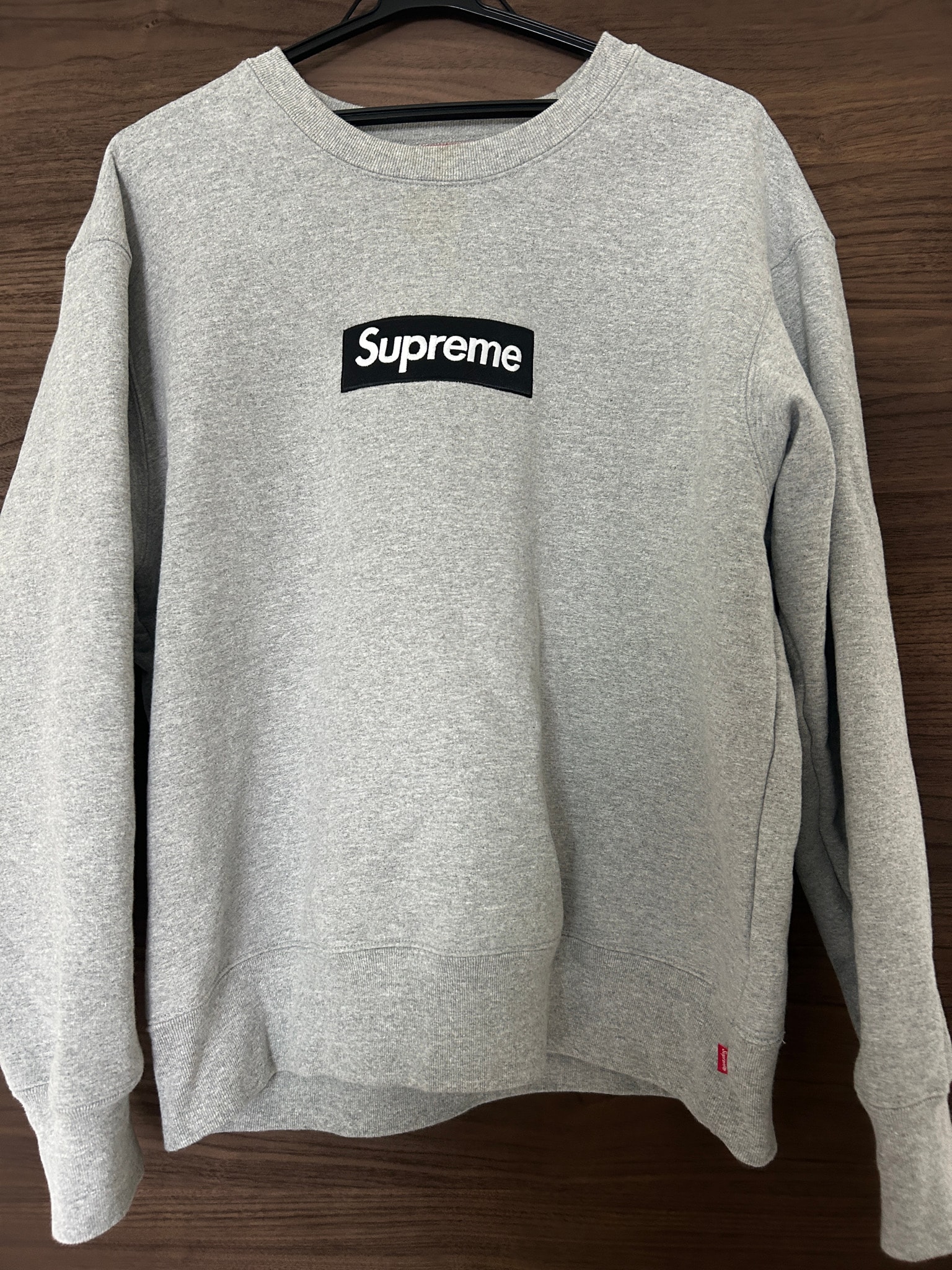 Supreme Box Logo Crewneck "Heather Grey" (22FW)