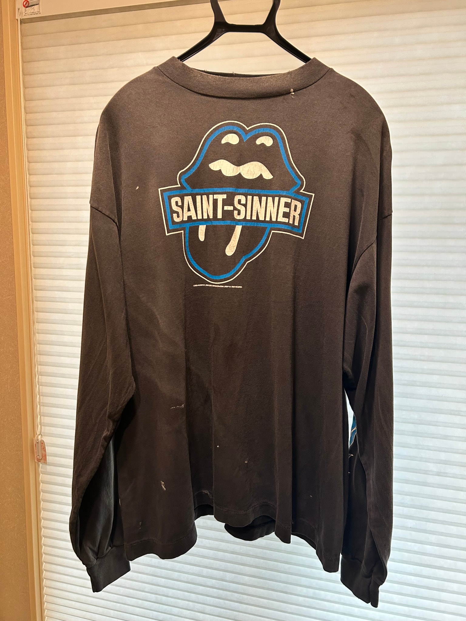 SAINT Mxxxxxx x The Rolling Stones TRS LS T-Shirt Fire "Black"