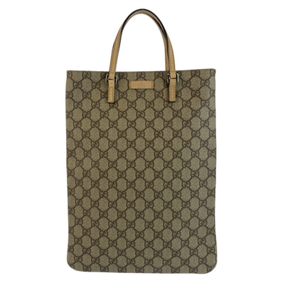 美品 GUCCI グッチ ベージュ GGスプリームキャンバス トートバッグ ハンドバッグ 603210 【中古】
