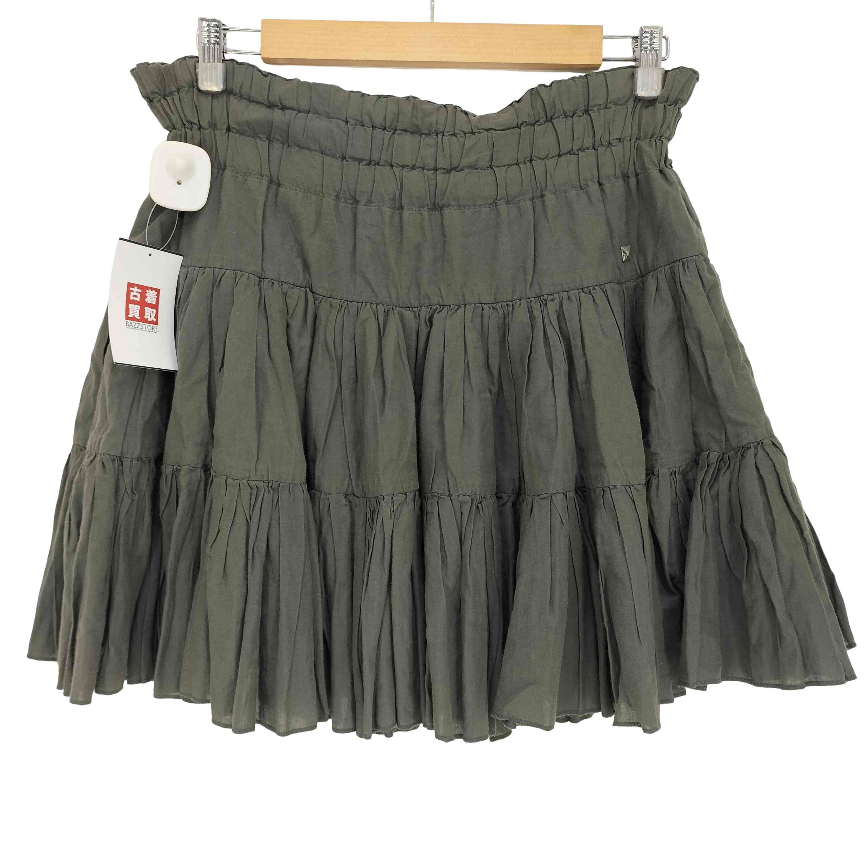 90s~00s 金タグ ティアード ギャザーミニスカート【1140857817228】