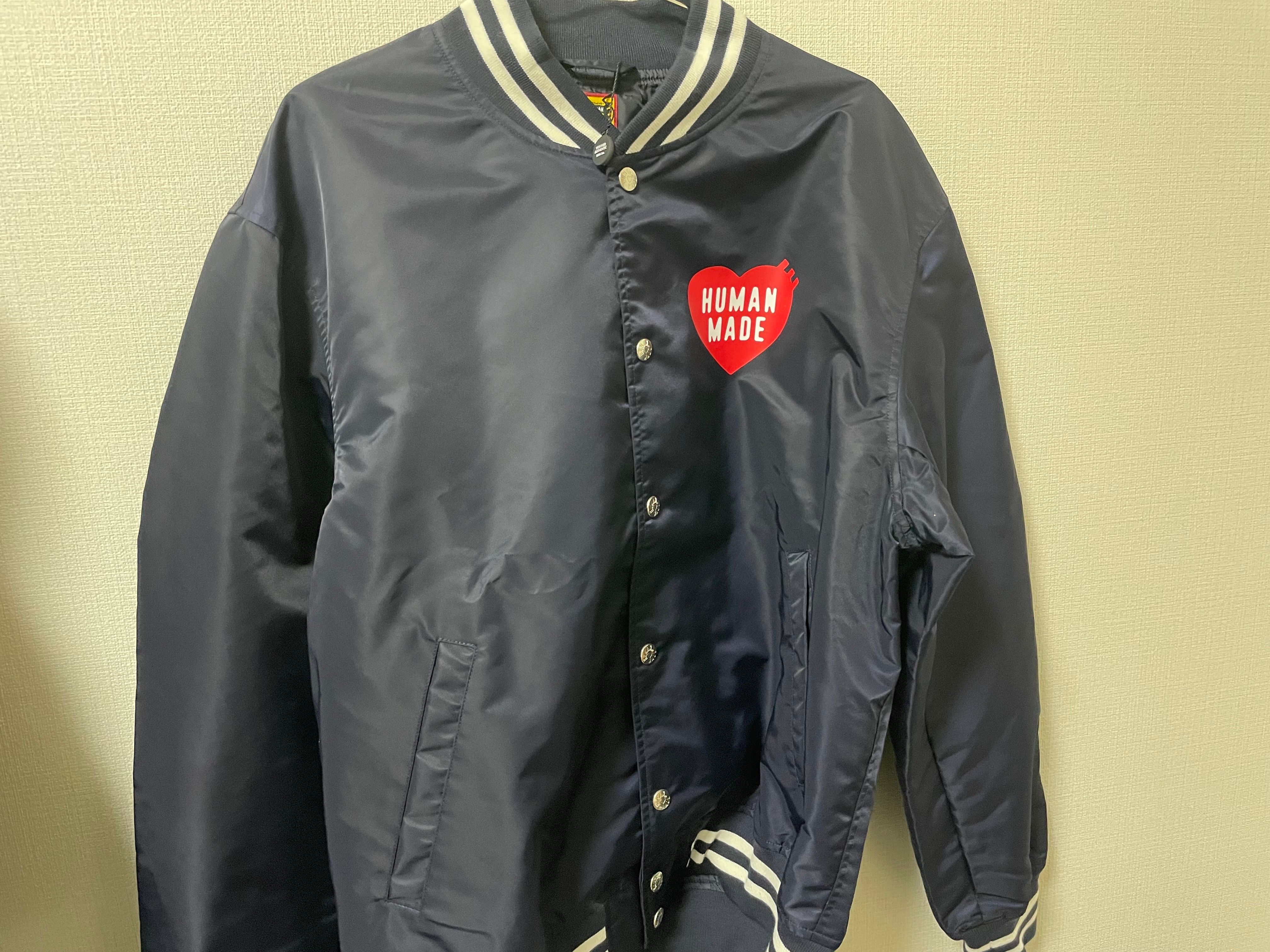 HUMAN MADE NYLON STADIUM JACKET "Navy"