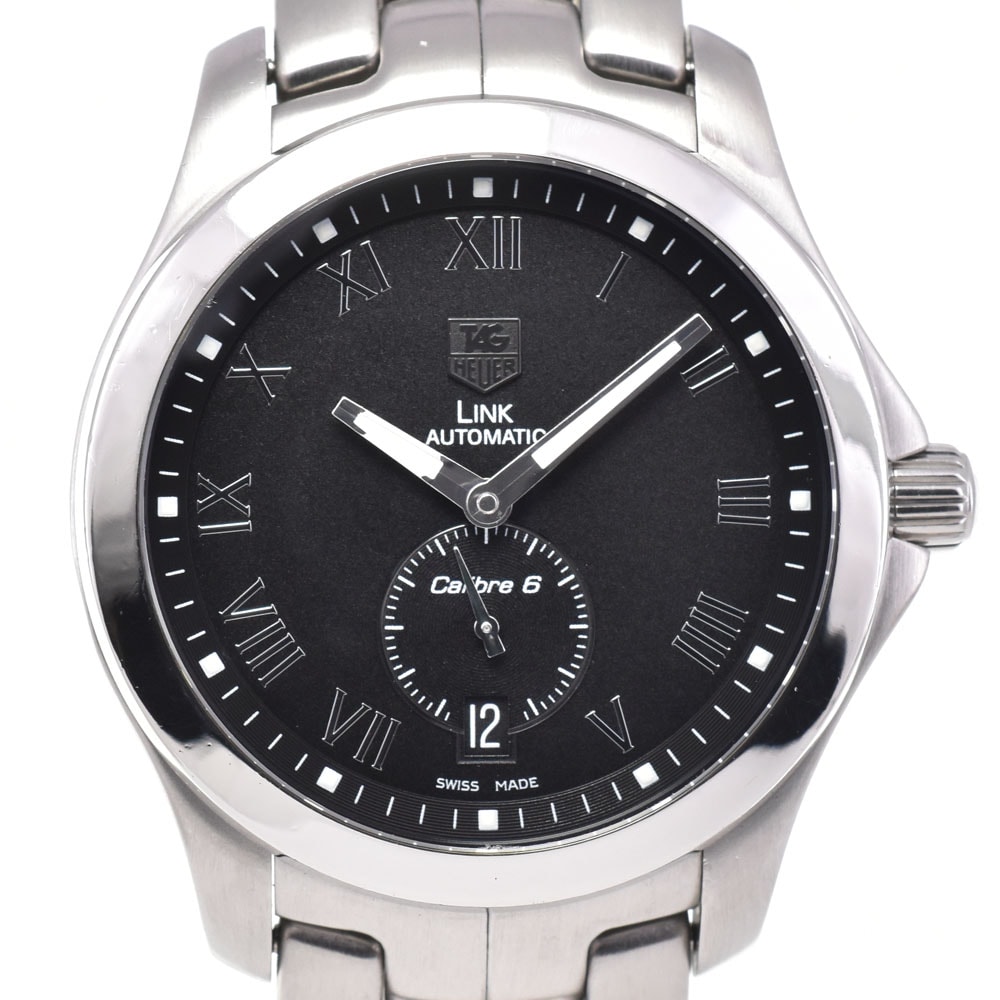 タグホイヤー TAG HEUER WJF211J.BA0570 リンク デイト キャリバー6 150周年記念モデル ブラック 自動巻き メンズ 良品 腕時計 G#145629