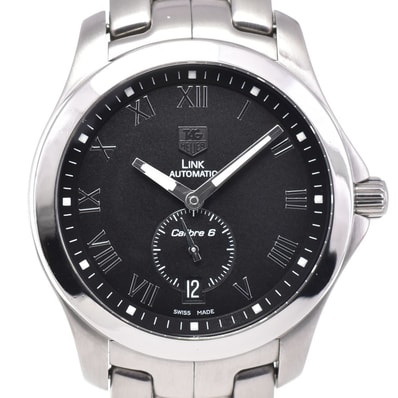 タグホイヤー TAG HEUER WJF211J.BA0570 リンク デイト キャリバー6 150周年記念モデル ブラック 自動巻き メンズ 良品 腕時計 G#145629