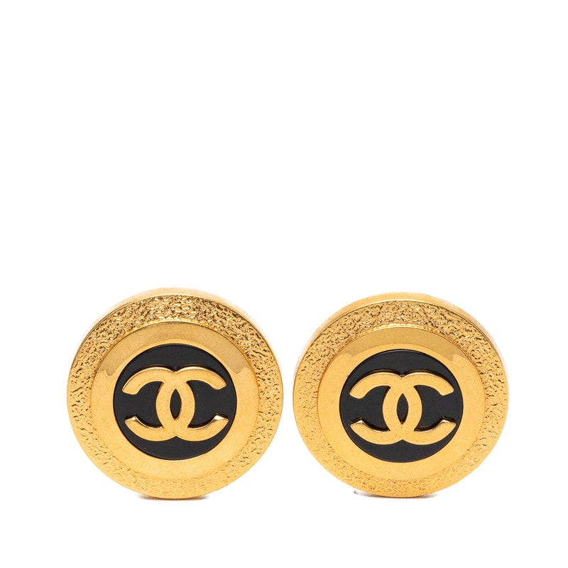 シャネル ココマーク ラウンド イヤリング ゴールド メッキ GP レディース CHANEL 【中古】
