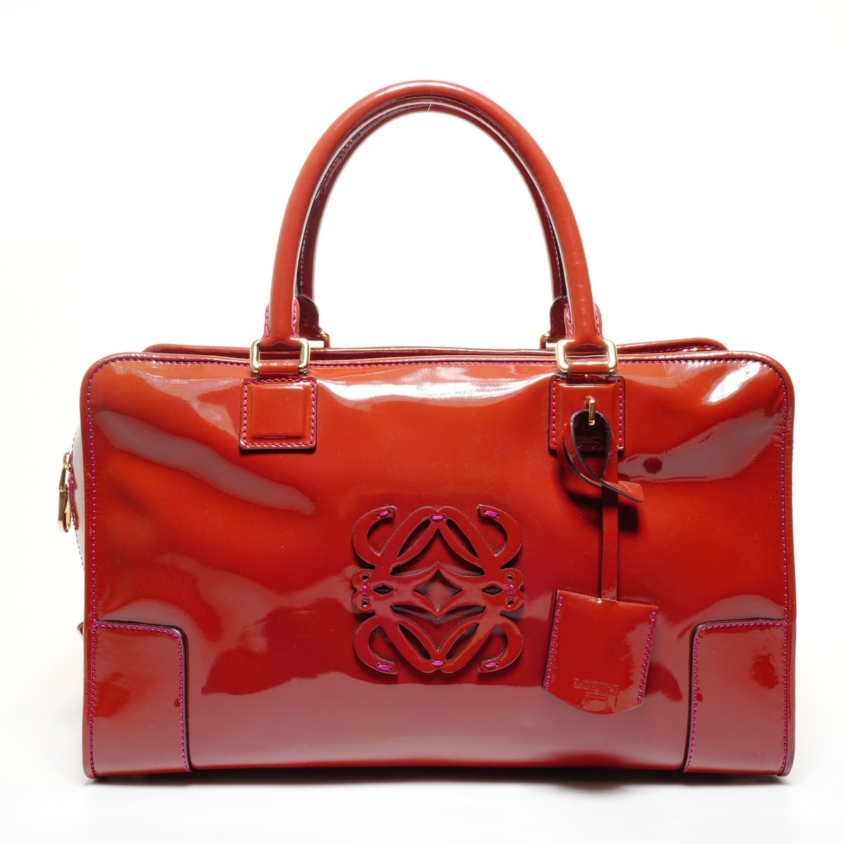 D (傷や汚れあり)ロエベ LOEWE アマソナ36 アナグラム ハンドバッグ