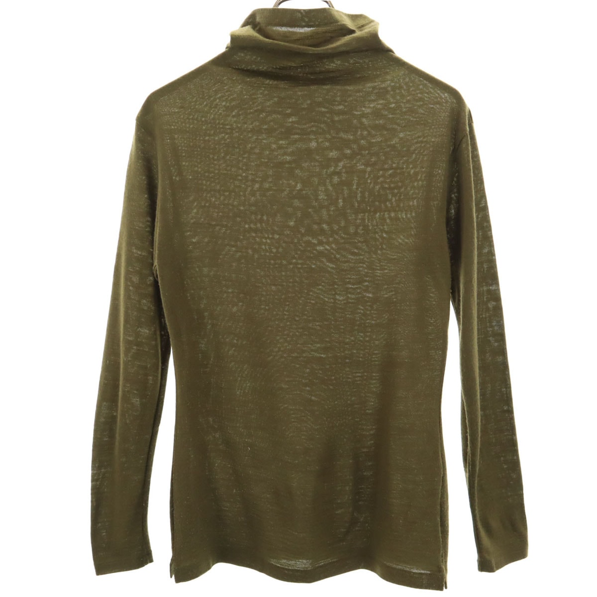 Yohji Yamamoto ヨウジヤマモト 日本製 長袖 ハイネック カットソー M オリーブ