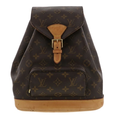 LOUIS VUITTON ルイ・ヴィトン モノグラム モンスリ MM リュック・デイパック M51136 ブラウン レディース【中古】