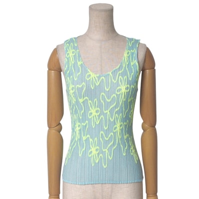 PLEATS PLEASE ISSEY MIYAKE プリーツプリーズ イッセイミヤケ カットソー サイズ4 プリーツ トップス ノースリーブ タンクトップ ブランド古着【中古】20250522/RA4756