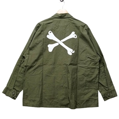 WTAPS ダブルタップス × NEIGHBORHOOD 19AW JUNGLE LS SHIRT クロスボーン プリント ジャングルシャツ 56366